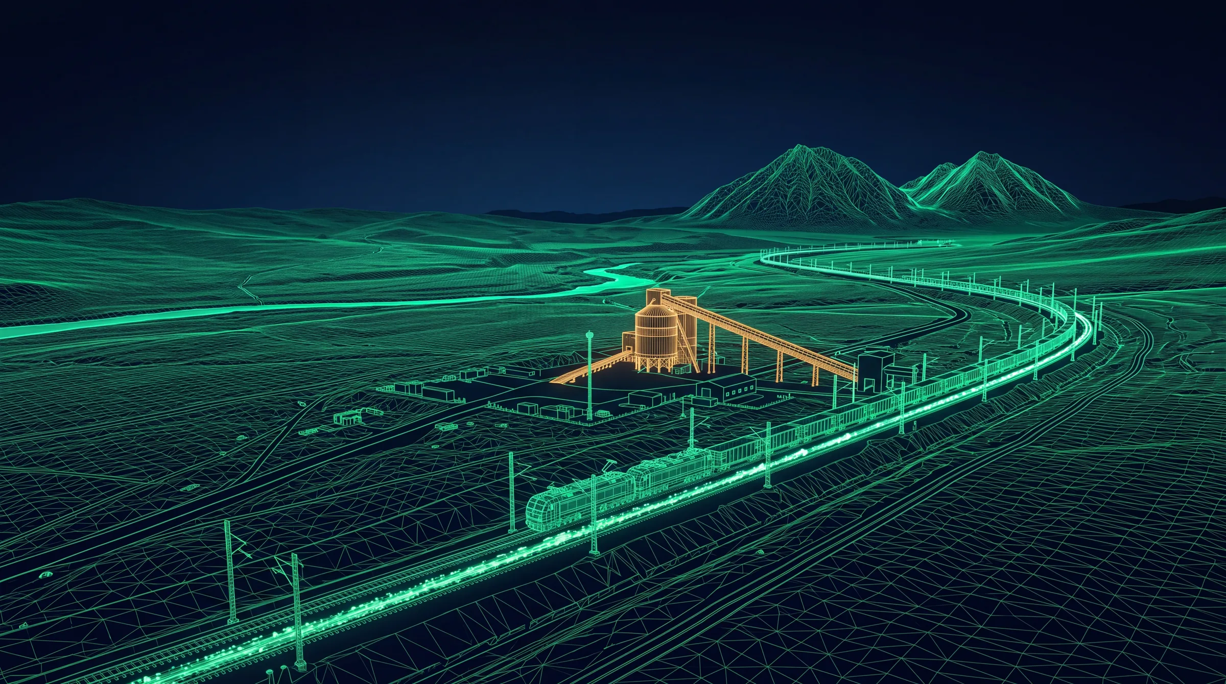 Electrified coal railway, simulation model
