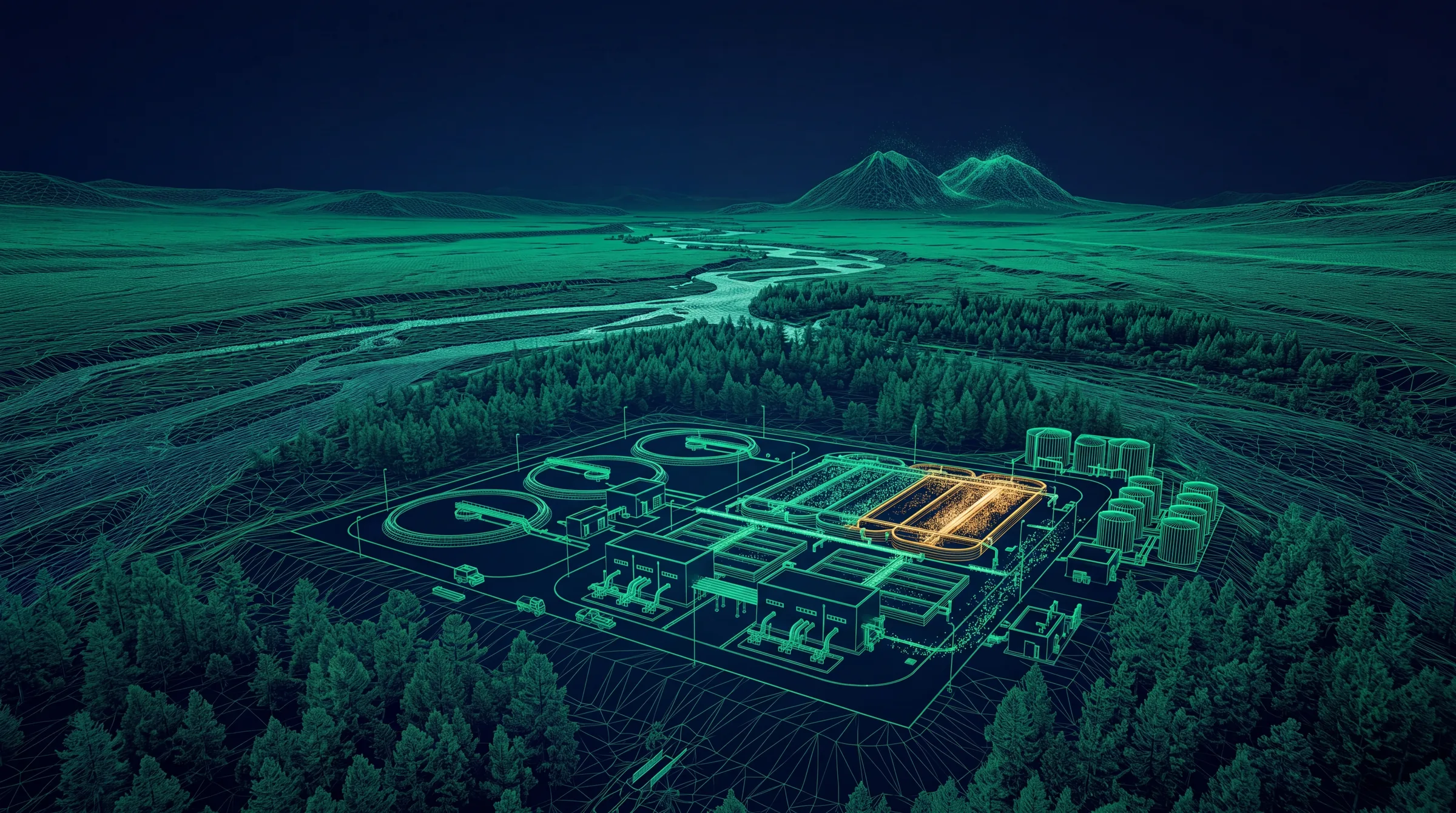 Water treatment plant, simulation model